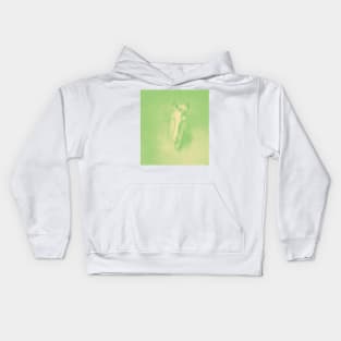 Horse emerging from the alien green mist Kids Hoodie